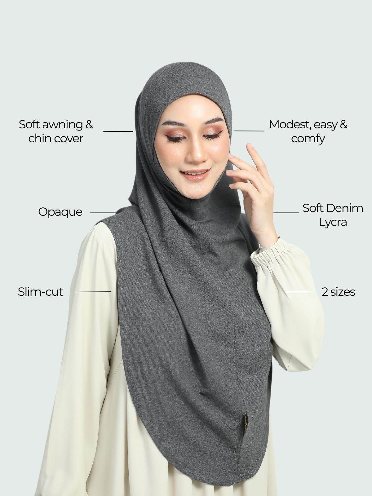 MARWA Tudung Denim