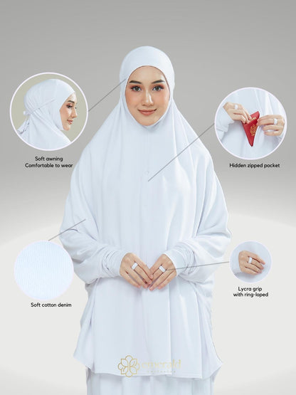 ZAHRAH Telekung Denim