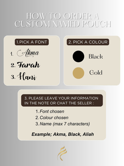 Pouch Bag with Customized Name