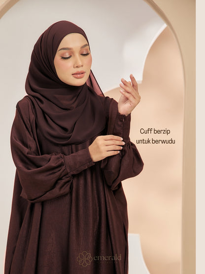 HUMAIRA Kaftan Jubah | Satin Airflow Modest Dress Malaysia – Emerald Exclusive