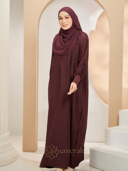 HUMAIRA Kaftan Jubah | Satin Airflow Modest Dress Malaysia – Emerald Exclusive