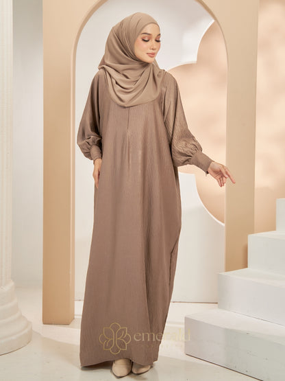 HUMAIRA Kaftan Jubah | Satin Airflow Modest Dress Malaysia – Emerald Exclusive