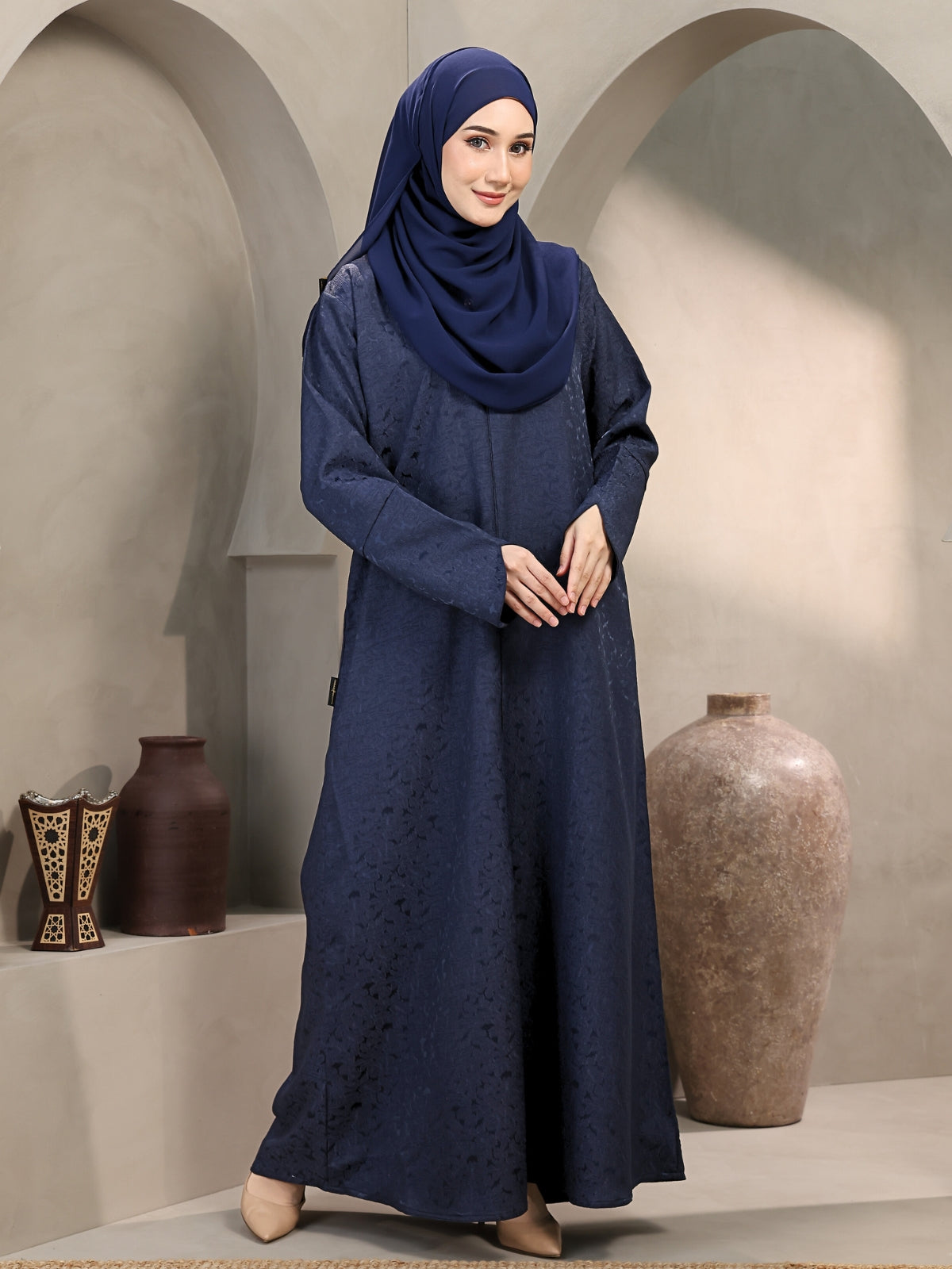 HANEEN Abaya | Premium Brocade Abaya Malaysia – Emerald Exclusive