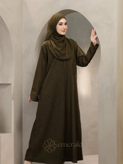 HANEEN Abaya | Premium Brocade Abaya Malaysia – Emerald Exclusive