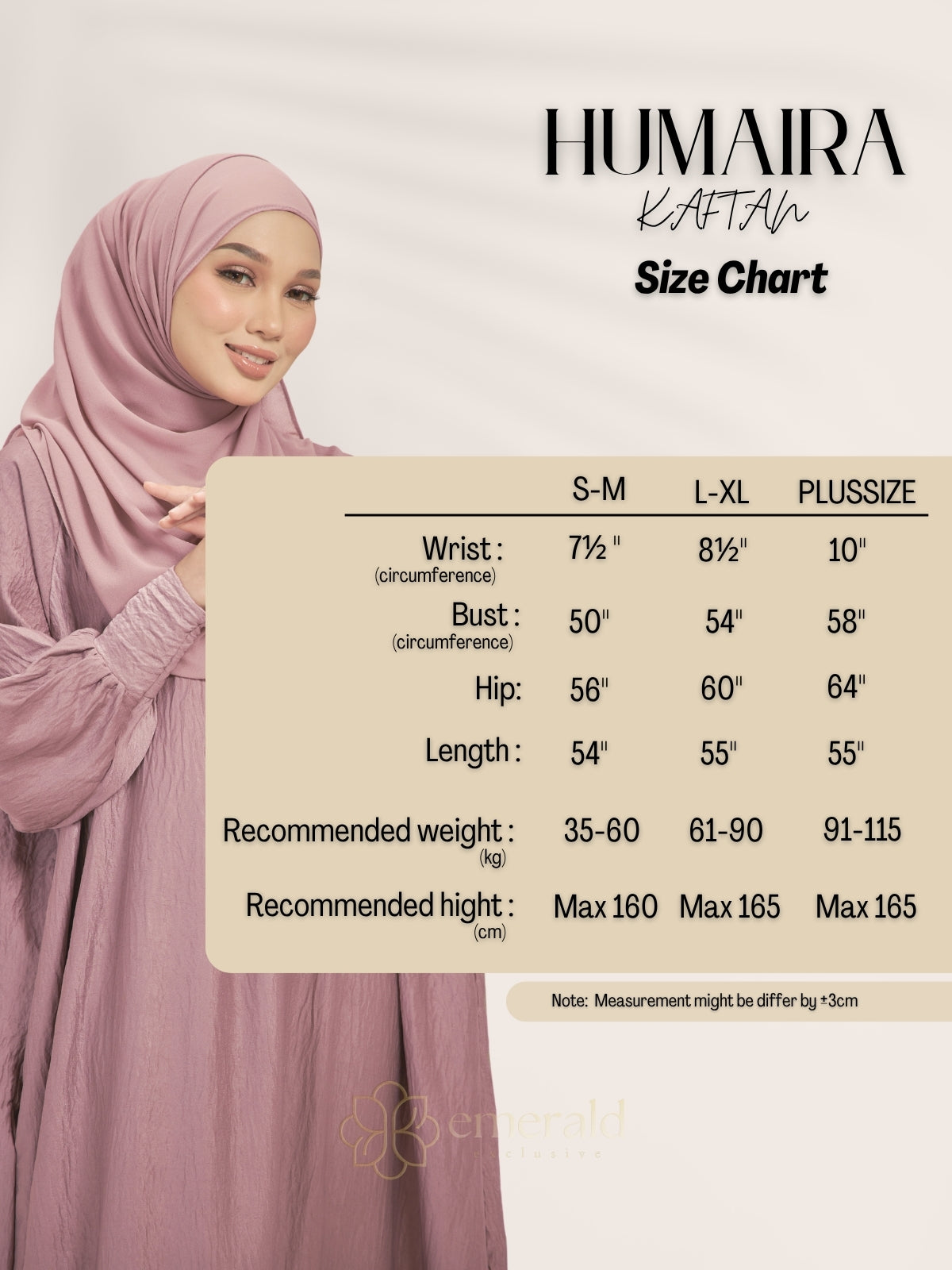 HUMAIRA Kaftan Jubah | Satin Airflow Modest Dress Malaysia – Emerald Exclusive