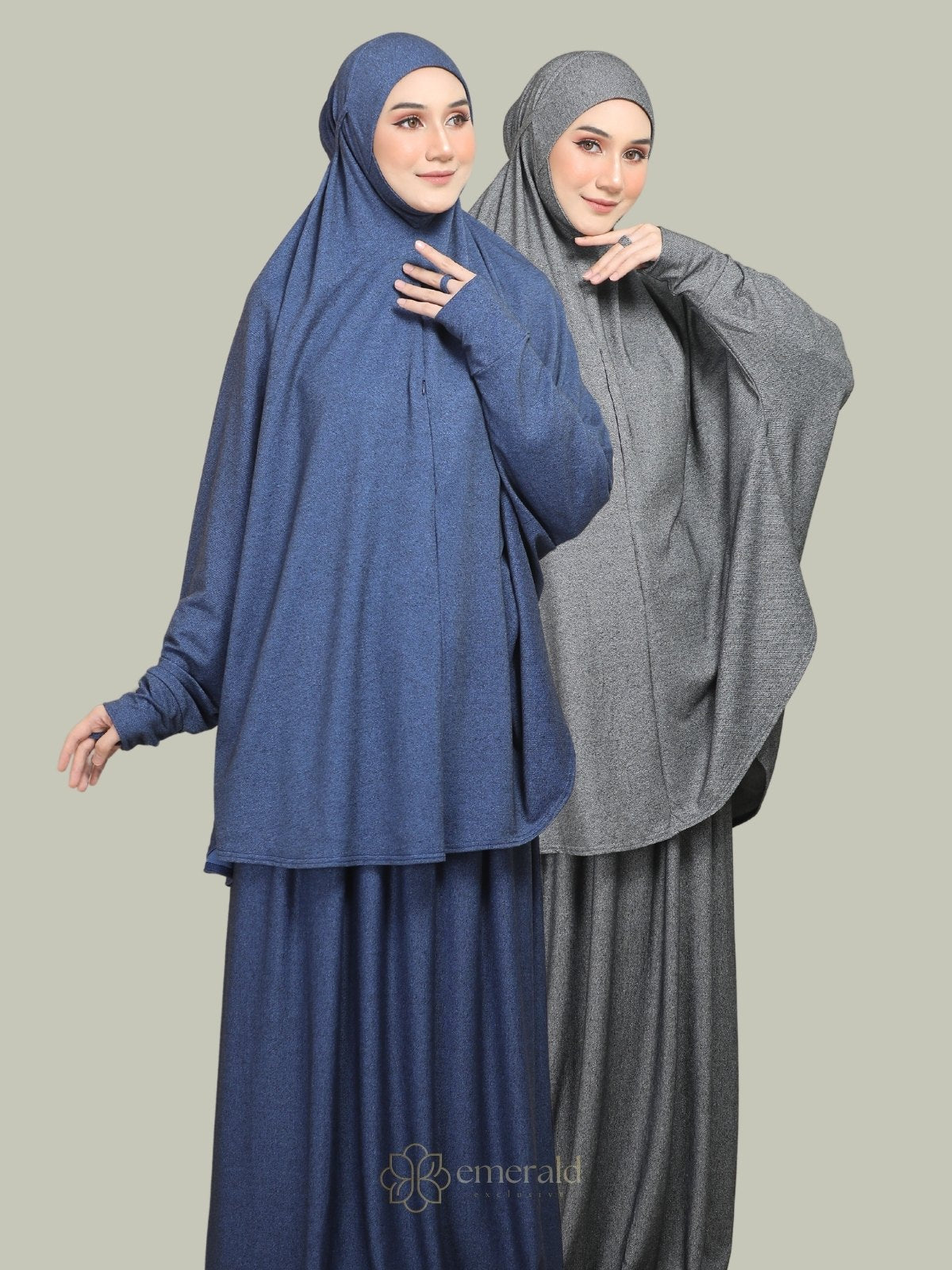 ZAHRAH Telekung Denim