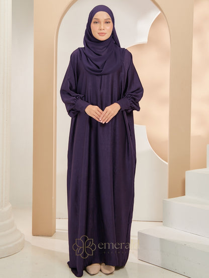 HUMAIRA Kaftan Jubah | Satin Airflow Modest Dress Malaysia – Emerald Exclusive